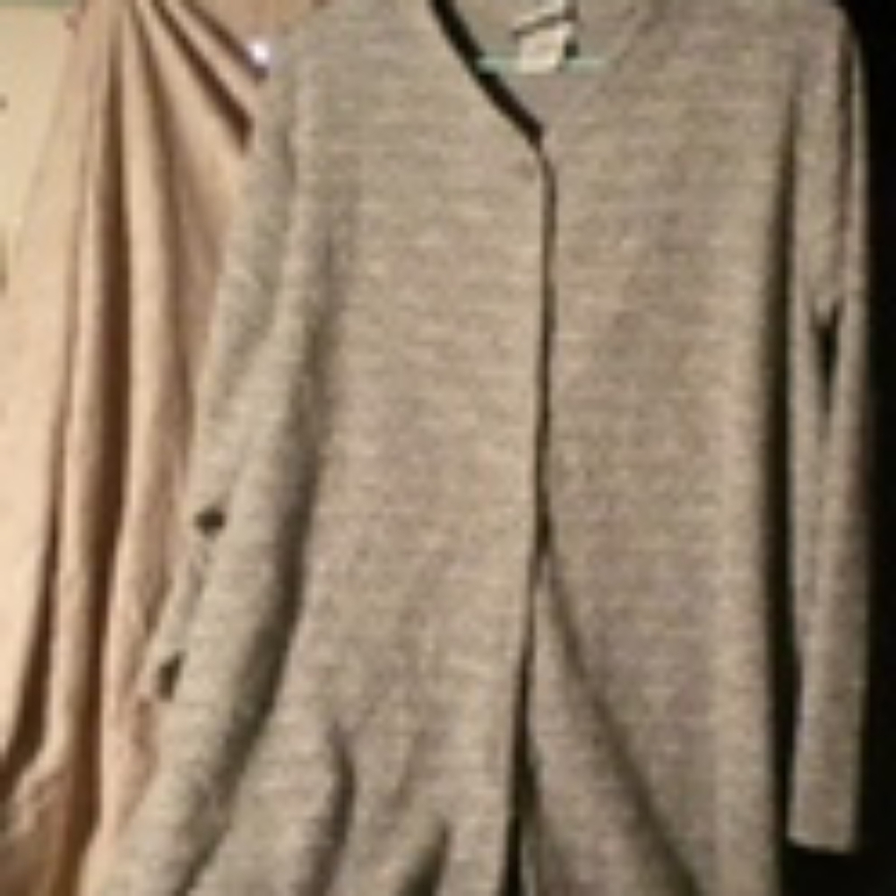 Gray knit cardigan